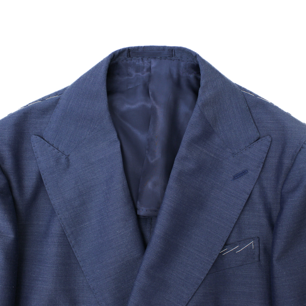 RING JACKET MEISTER 206 スーパー160`s 4PLY ウール×モヘヤ×シルク ネイビースーツ No-272EH S-178