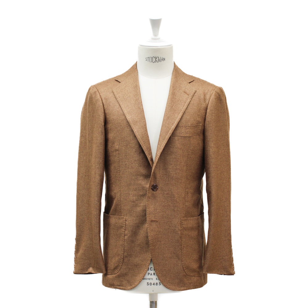 カシミヤ×シルク ブラウン ジャケット No-254