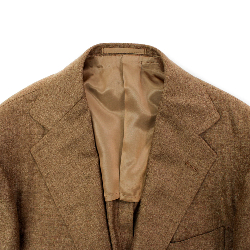 カシミヤ×シルク ブラウン ジャケット No-254
