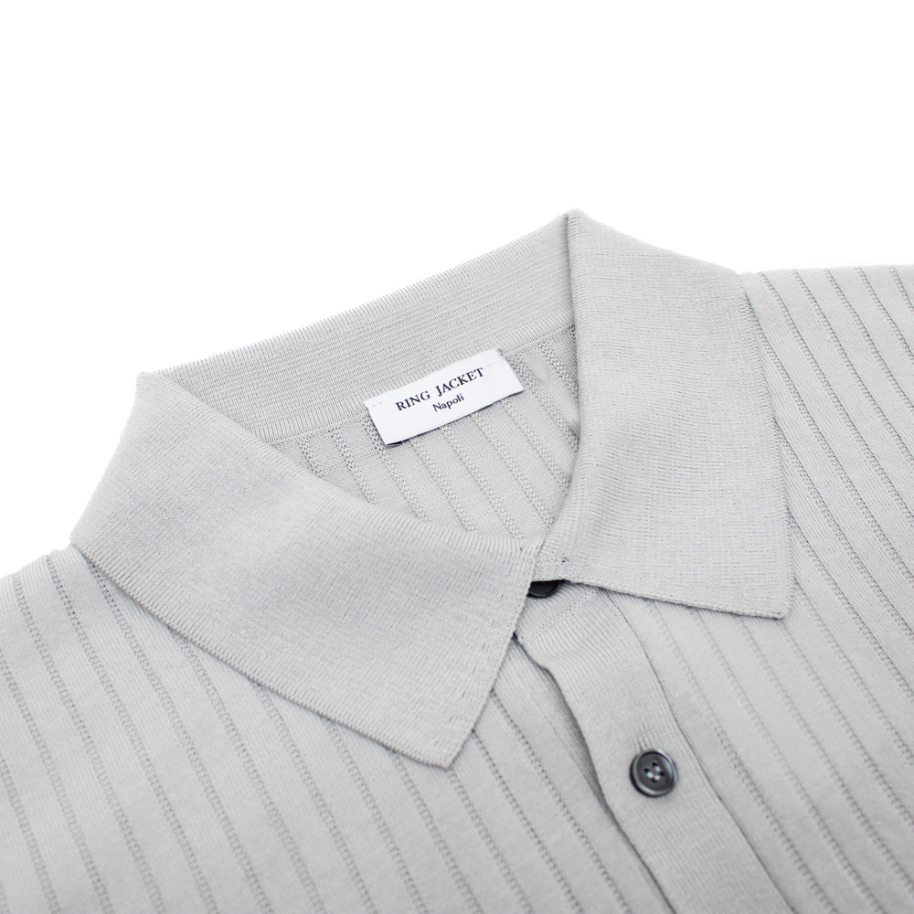 ハイゲージ ニットポロシャツ 全2色