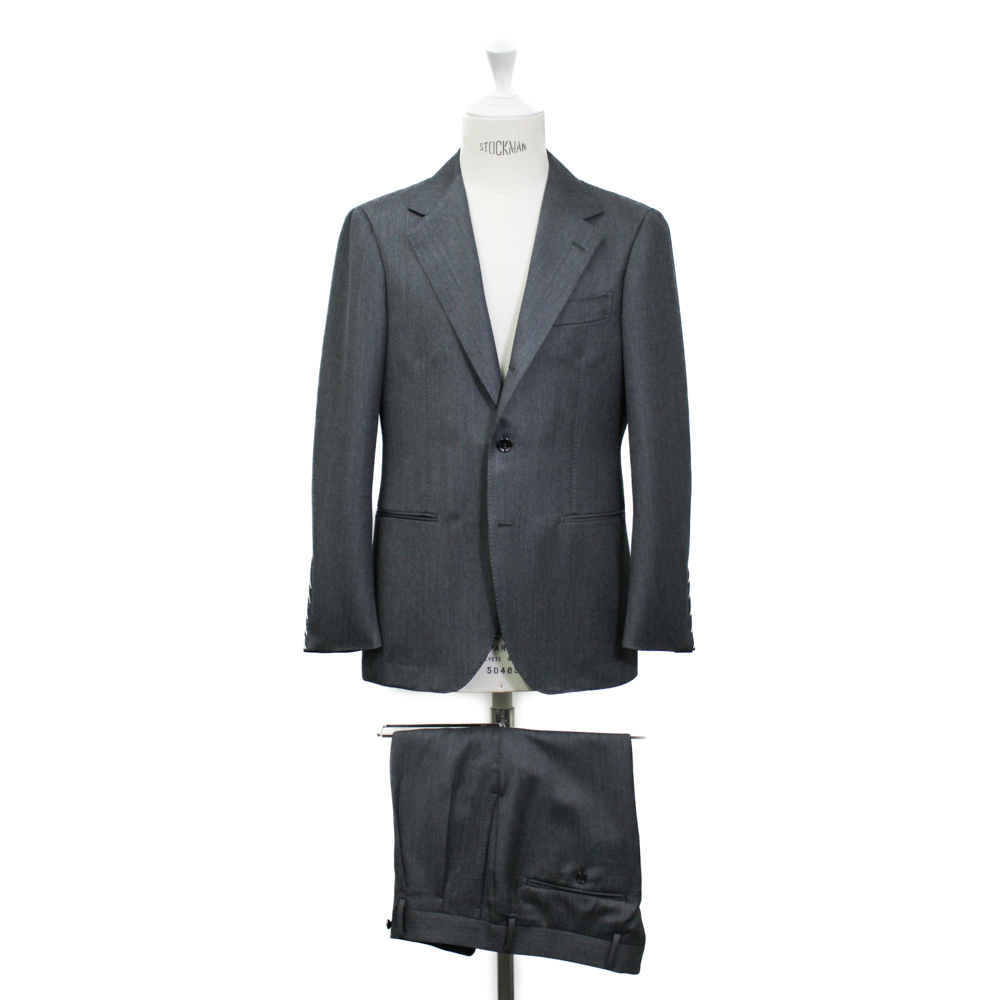 ウィンターモヘヤ ネイビー&チャコールグレー スーツ No-286 S-178