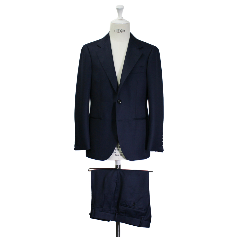 ウィンターモヘヤ ネイビー&チャコールグレー スーツ No-286 S-178