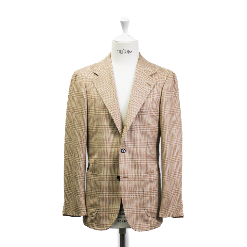 キャメル グレンチェックジャケット No-286