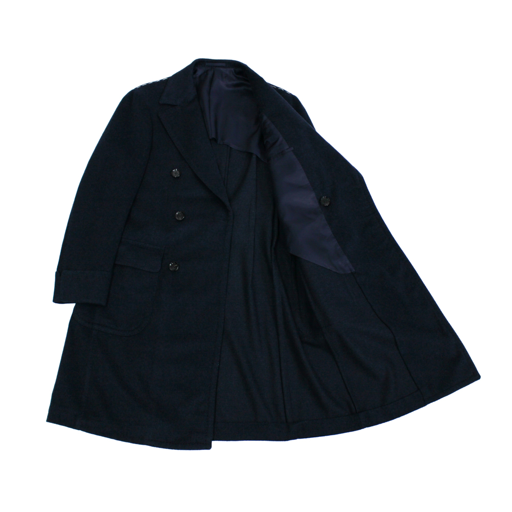 カシミヤ ネイビーポロコート RC-74