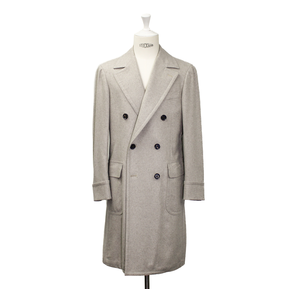 カシミヤ×ミンク アイボリー ポロコート RC-74