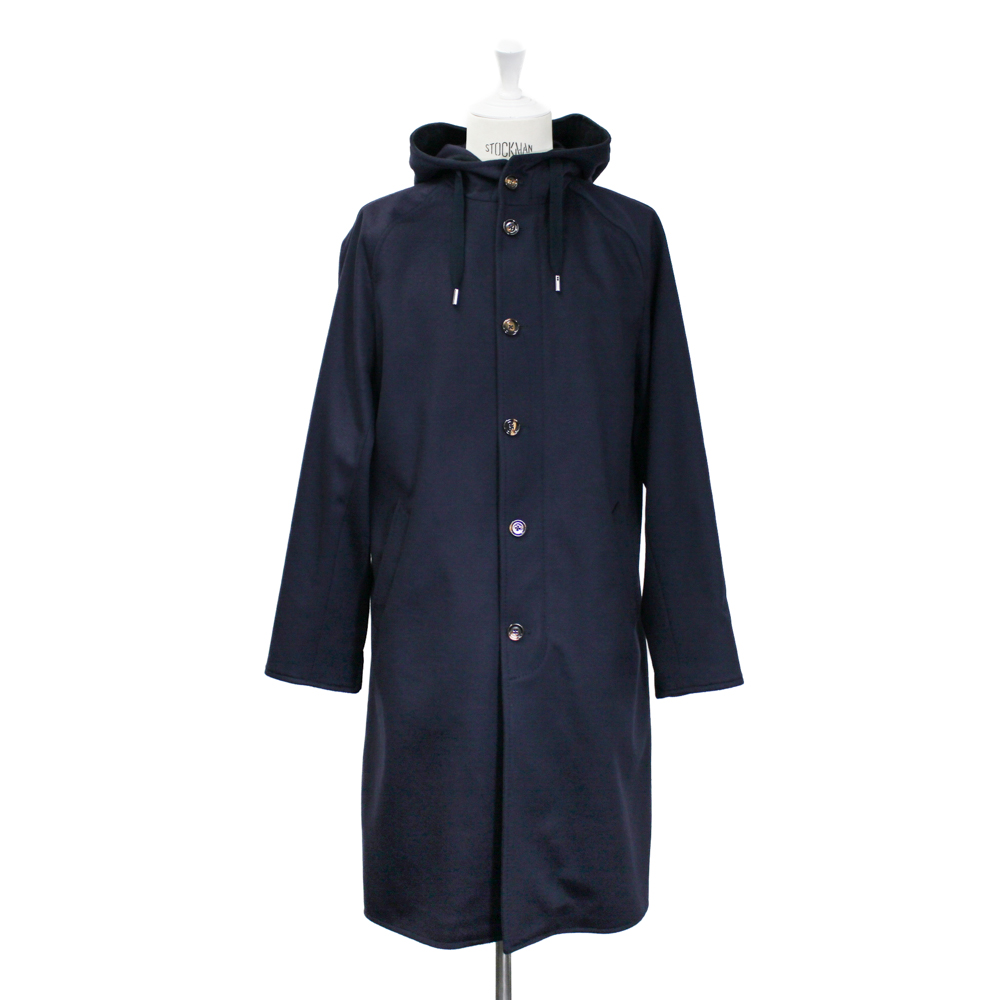 フーデット ラグラン サイドスリット コート 3カラー