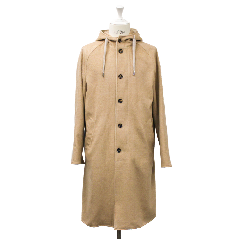 フーデット ラグラン サイドスリット コート 3カラー